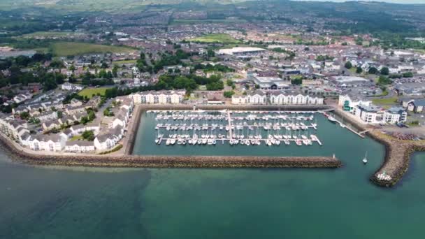 Carrickfergus Marina Antrim Северная Ирландия — стоковое видео