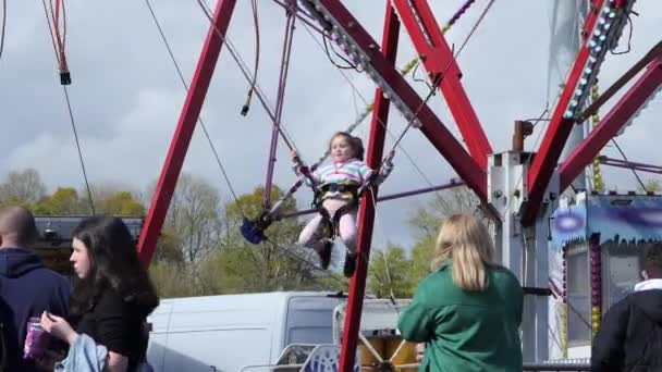 Children Enjoying Shanes Castle May Day Steam Rally Estate Antrim — Stockvideo