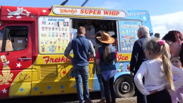 Ice Cream Van Shanes Castle May Day Steam Rally Estate — Video Stock