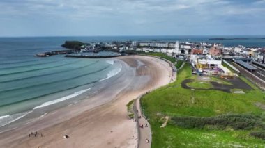 Portrush Plajı Atlantik Okyanusu Kuzey Kıyısı Ortak Antrim Kuzey İrlanda