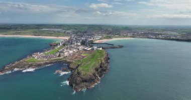 Portrush Plajı Atlantik Okyanusu Kuzey Kıyısı Ortak Antrim Kuzey İrlanda