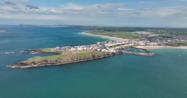 Portrush Plajı Atlantik Okyanusu Kuzey Kıyısı Ortak Antrim Kuzey İrlanda