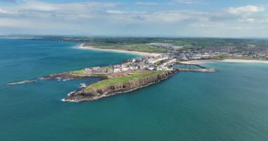 Portrush Plajı Atlantik Okyanusu Kuzey Kıyısı Ortak Antrim Kuzey İrlanda