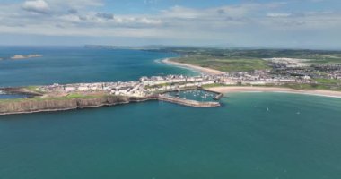 Portrush Plajı Atlantik Okyanusu Kuzey Kıyısı Ortak Antrim Kuzey İrlanda