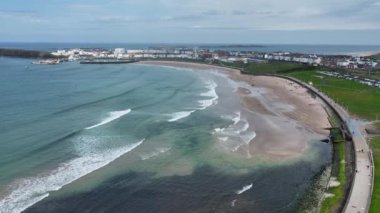 Portrush Plajı Atlantik Okyanusu Kuzey Kıyısı Ortak Antrim Kuzey İrlanda 