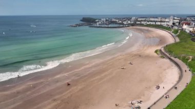 Portrush Plajı Atlantik Okyanusu Kuzey Kıyısı Ortak Antrim Kuzey İrlanda
