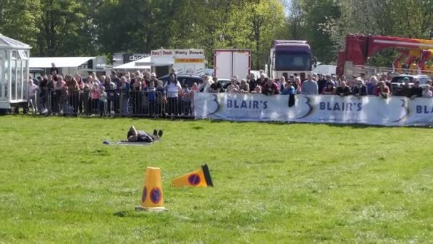 Мотоциклетная Выставка Shanes Castle May Day Steam Rally Estate Antrim — стоковое видео