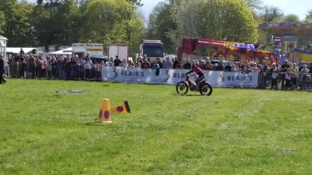 Motorcycle Show Shanes Castle May Day Steam Rally Estate Antrim — Video Stock