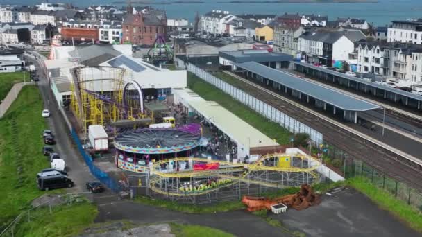 Portrush Plajı Atlantik Okyanusu Kuzey Kıyısı Ortak Antrim Kuzey Rlanda — Stok video