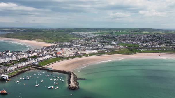 Portrush Beach Atlantic North Coast Antrim Northern Ireland — стокове відео