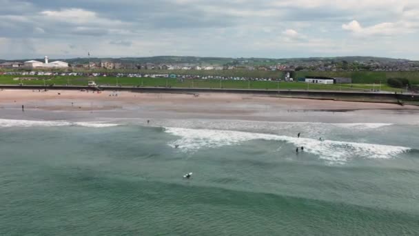 Portrush Beach Atlantic Ocean North Coast Antrim Nordirland — Stockvideo