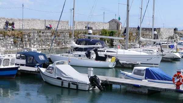 Лодки Гавани Гленарм Марина Антрим Северная Ирландия — стоковое фото