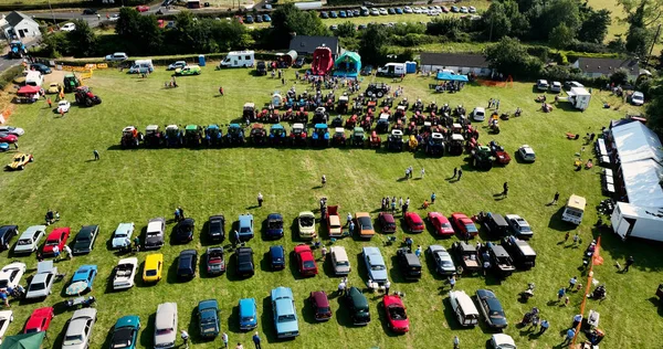 Старые Автомобили Тракторы Фестивале Cushendall Vintage Rally County Antrim Northern — стоковое фото
