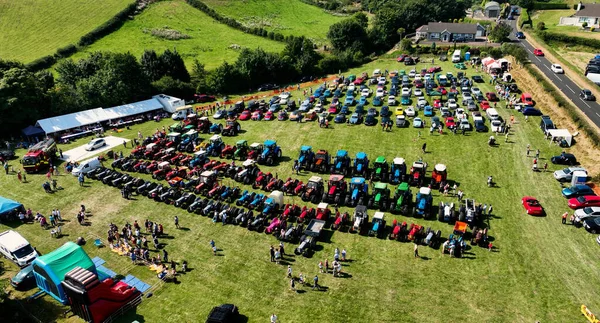 Старые Автомобили Тракторы Фестивале Cushendall Vintage Rally County Antrim Northern — стоковое фото