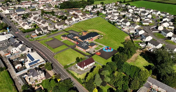 Вид Воздуха Cloughmills Primary School Cloughmills Ballymena Antrim Northern Ireland — стоковое фото