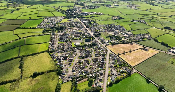 Вид Воздуха Деревню Cloughmills Village Ballymena Antrim Северная Ирландия — стоковое фото