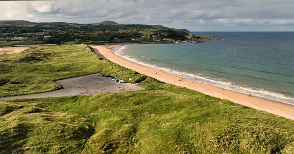 Αεροφωτογραφία Του Cultaff Sandy Beach Strand Στο Donegal Coast Ιρλανδία — Φωτογραφία Αρχείου