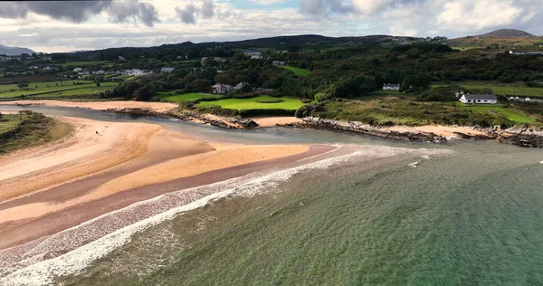 Aerial Photo Cultaff River Beach Strand Donegal Coast Ιρλανδία — Φωτογραφία Αρχείου