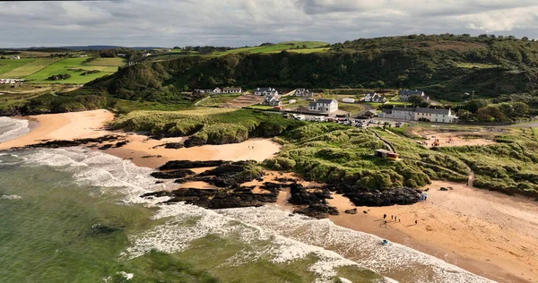 Αεροφωτογραφία Του Cultaff Sandy Beach Strand Στο Donegal Coast Ιρλανδία — Φωτογραφία Αρχείου
