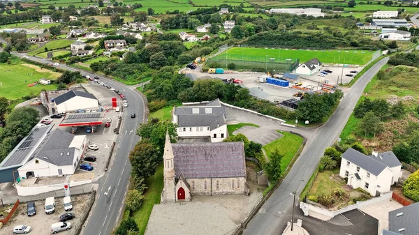 Aerial Photo Moville Presbyterian Church Moville Wild Atlantic Way Donegal — стокове фото