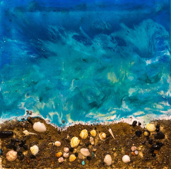 Seashells Uma Praia Areia — Fotografia de Stock