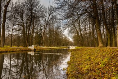 Alexandrovsky Parkı 'nda bulutlu sonbahar havası
