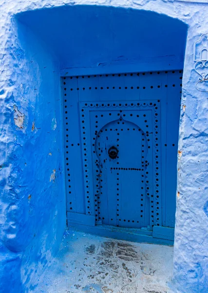 A blue Door in morocco\'s Blue City Chefchaouen