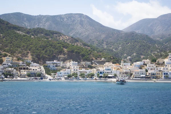 Puerto Diafani Isla Karpathos Grecia Agosto 2014 Vista Panorámica Encantadora — Foto de Stock