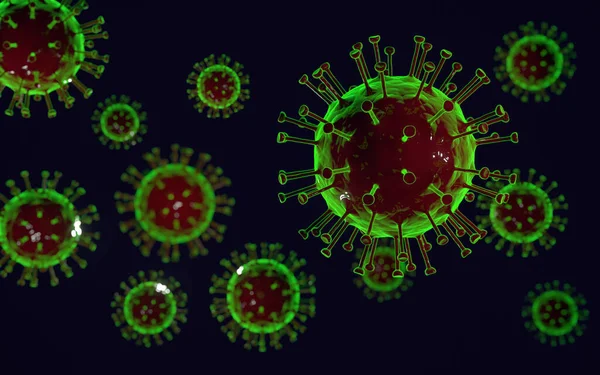 Sars Cov Omicron Variant Variant Coronavirus Variant Omicron Illustration Rendering — стокове фото