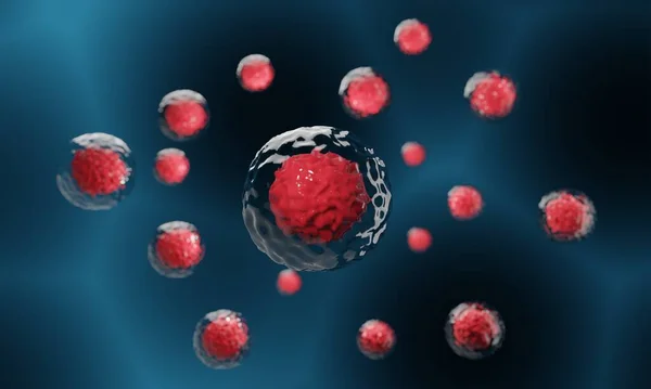 Cellula Umana Sfondo Del Microscopio Cellule Staminali Embrionali Stemcell Nuovo — Foto Stock