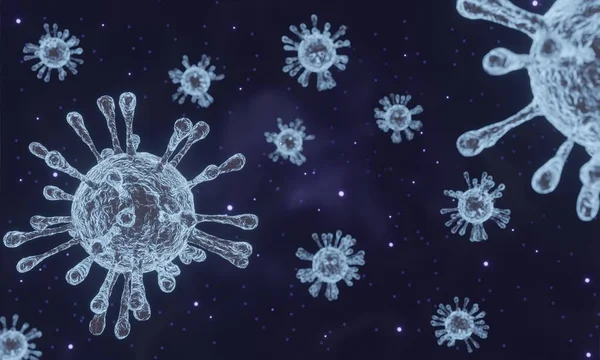 Big Corona Big Covid Virus Hpv Virus Influenzale Influenza Cellule — Foto Stock