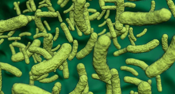 Бактерії Зелена Бактерія Мікроби Ілюстрація — стокове фото