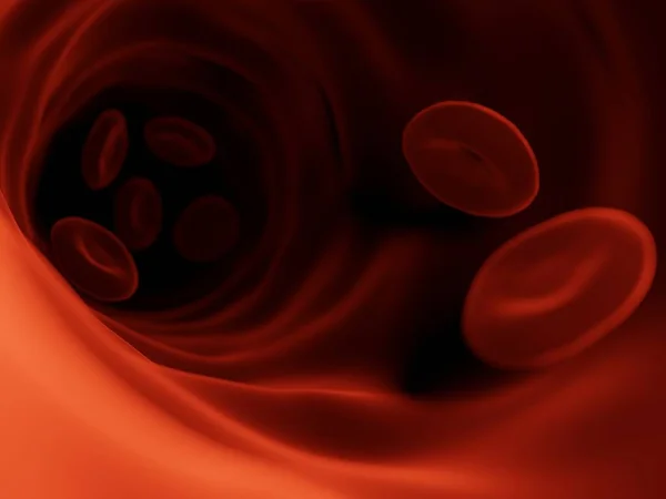 Red Blody Cells Vein Illustration — 스톡 사진