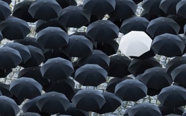 bir grup insanın 3D görüntülenmesi ile siyah ve beyaz arkaplan