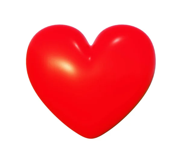 Red Heart White Background Illustration — Foto Stock