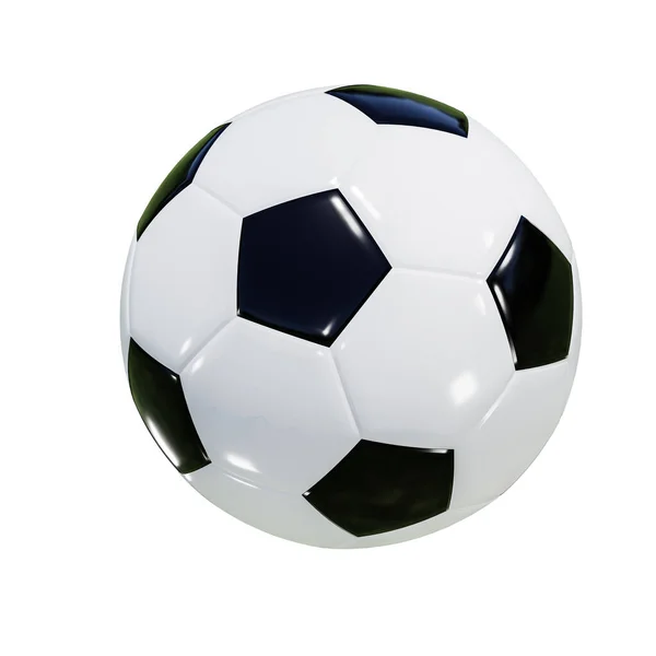 Futbol Topu Izole Edilmiş Futbol Topu Boyutlu Illüstrasyon — Stok fotoğraf