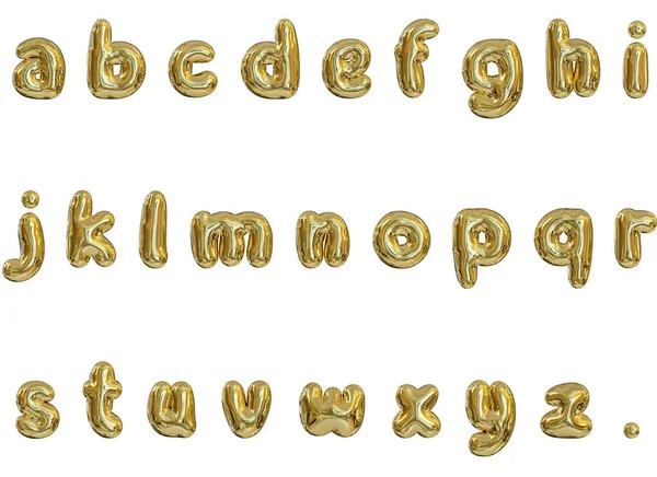 gold numbers with golden letters and symbols of 3d rendering