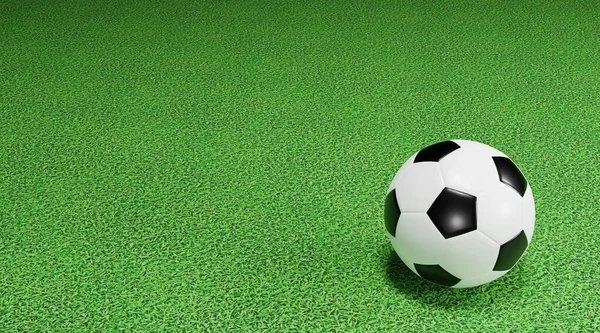 Yeşil çim arka planda futbol topu