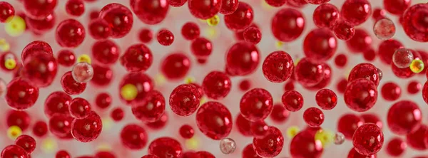 Concetto Biologico Coagulo Sangue Rosso Goccioline Globuli Rossi Microbi Rossi — Foto Stock