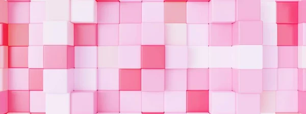 Pink cubes abstract background, Geometric