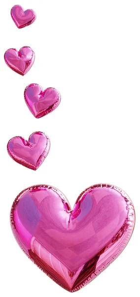 Heart Balloon Cute Pink Heart Shaped Balloons Decor Valentines Day — Fotografia de Stock