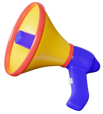 Megaphone, isolated with white background. 