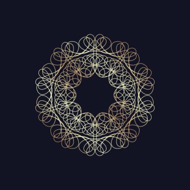 Lükslü altın geometrik tasarım koyu arkaplan premium vektörü