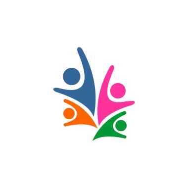 soyut aile logo vektör şablonu