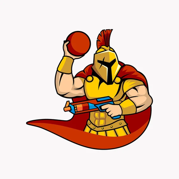 Maskot Spartan Logo Tělocvična Událost — Stockový vektor