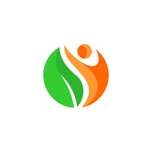 Abstrait Personnes Logo Vecteur Modèle — Image vectorielle