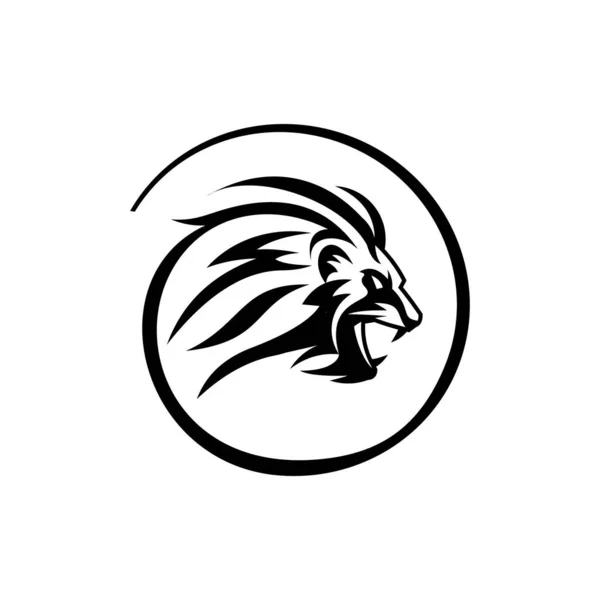 Lion Head Vector Logotipo Abstracto — Vector de stock