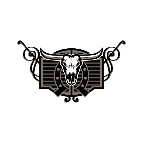 Векторный Шаблон Логотипа Западной Музыки — стоковый вектор