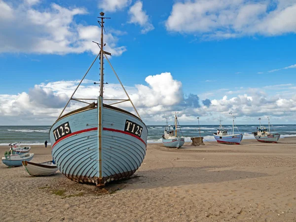 Vorupor Jutlandia Dinamarca Septiembre 2020 Barcos Pesca Playa Norre Vorupor — Foto de Stock