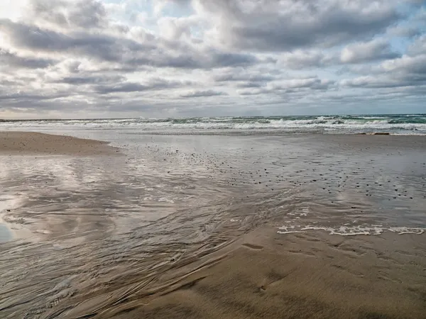 Paisagem Costa Dinamarquesa Mar Norte Teu Parque Nacional Jutlândia Dinamarca — Fotografia de Stock